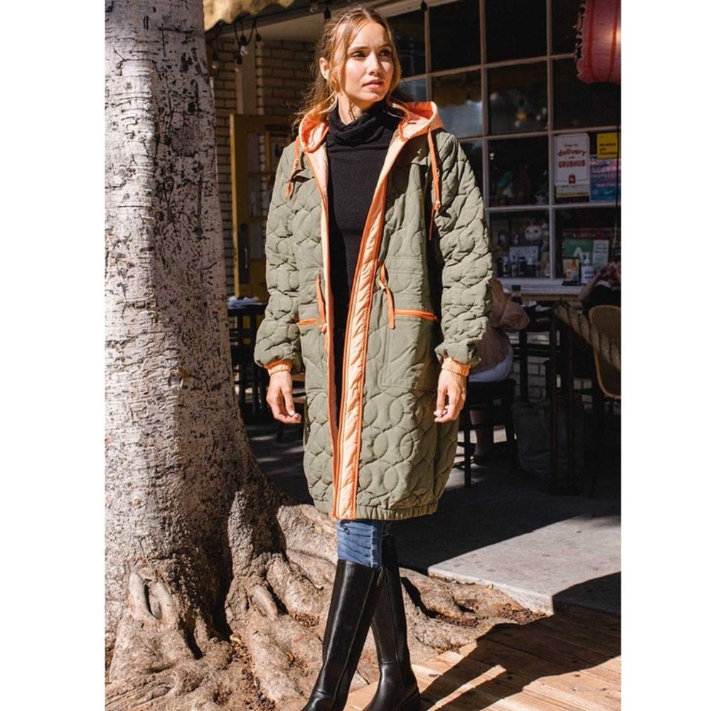 Quilted Olive Coat